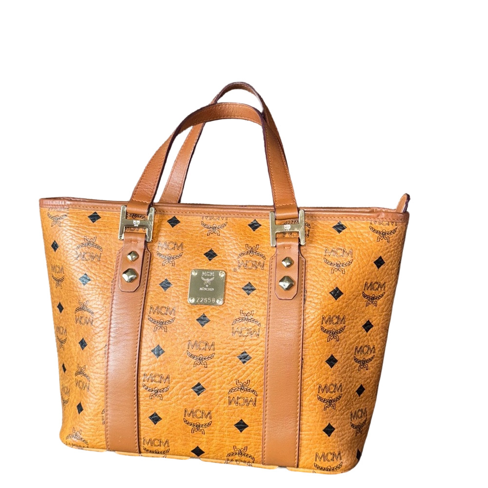 MCM Tan Visetos Tote Bag - Picture 3 of 7